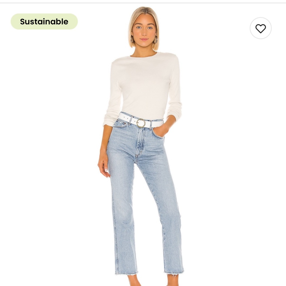 Agolde Pinch Waist High Rise Kick in Riptide